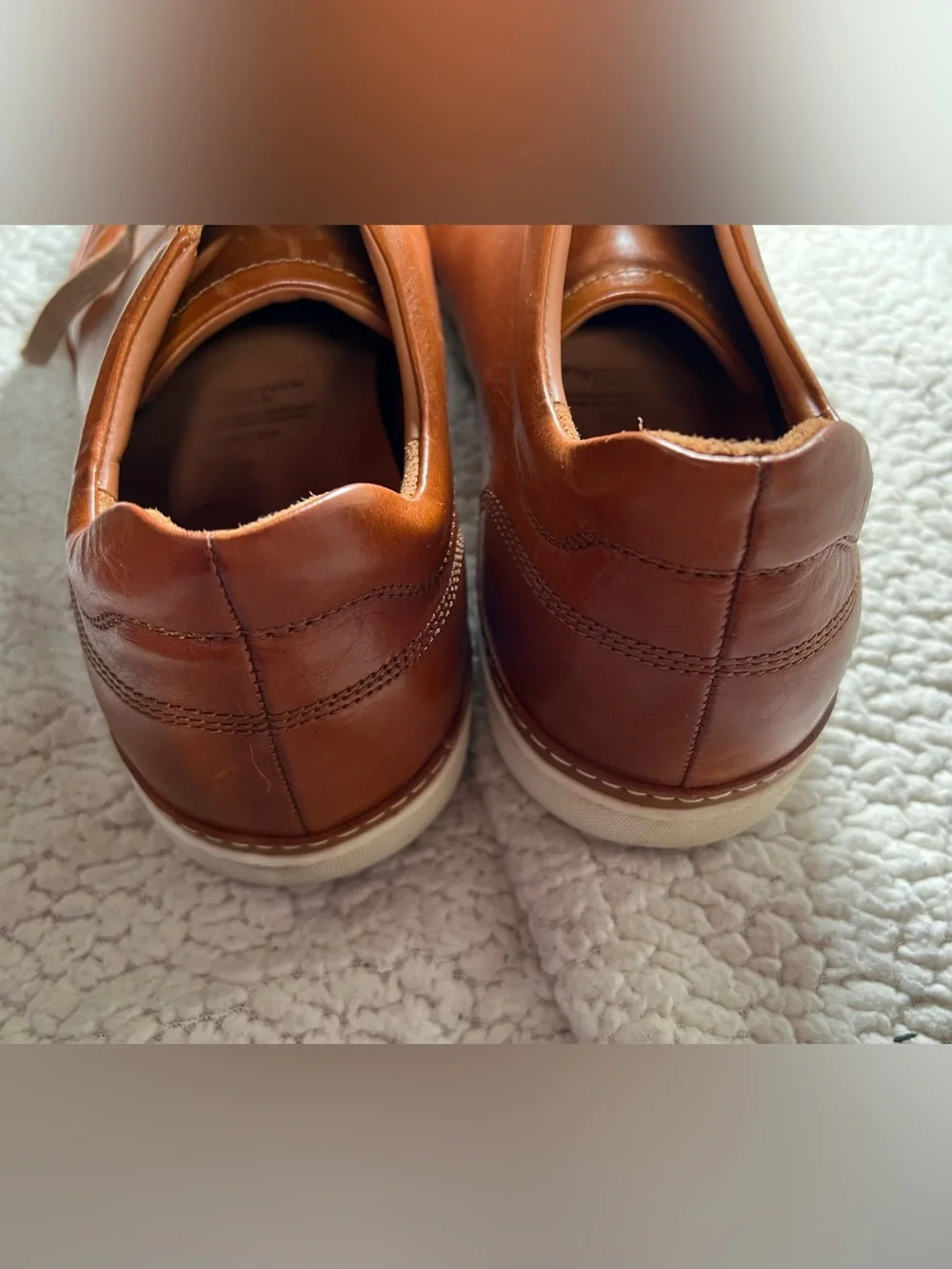 Men’s Allen Edmonds Porter City Derby Lace-Up Sneaker-Brown-Cream Sole size 15